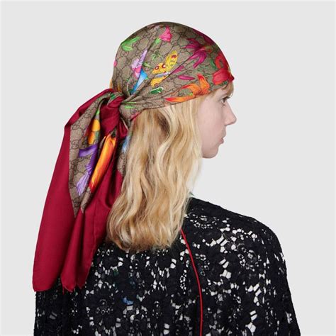 gucci head scarf women's|Gucci scarf women price.